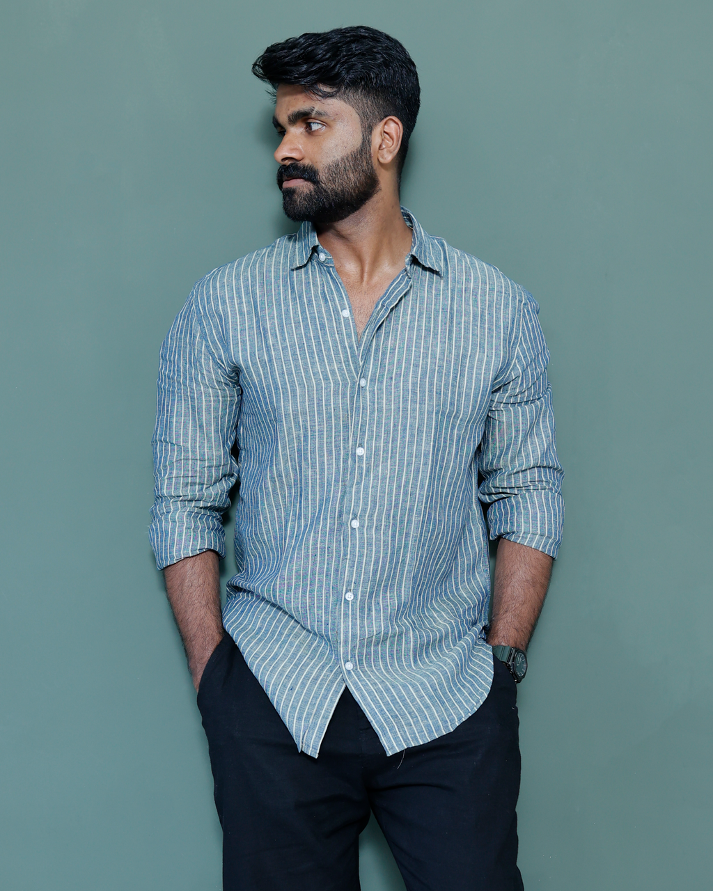 Signature Linen  Stripe Harbor