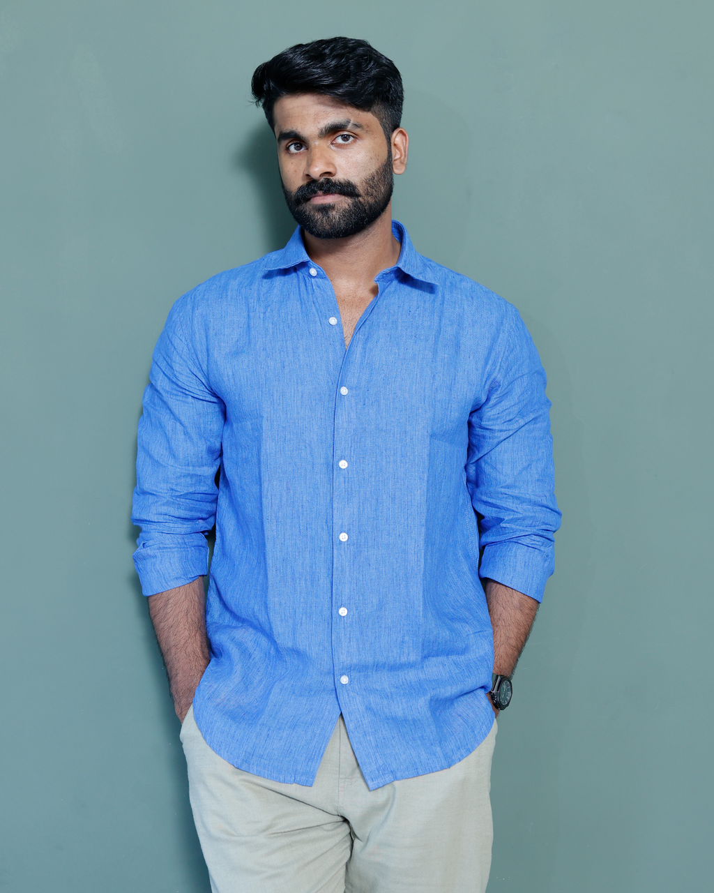Signature Linen Azure Blue