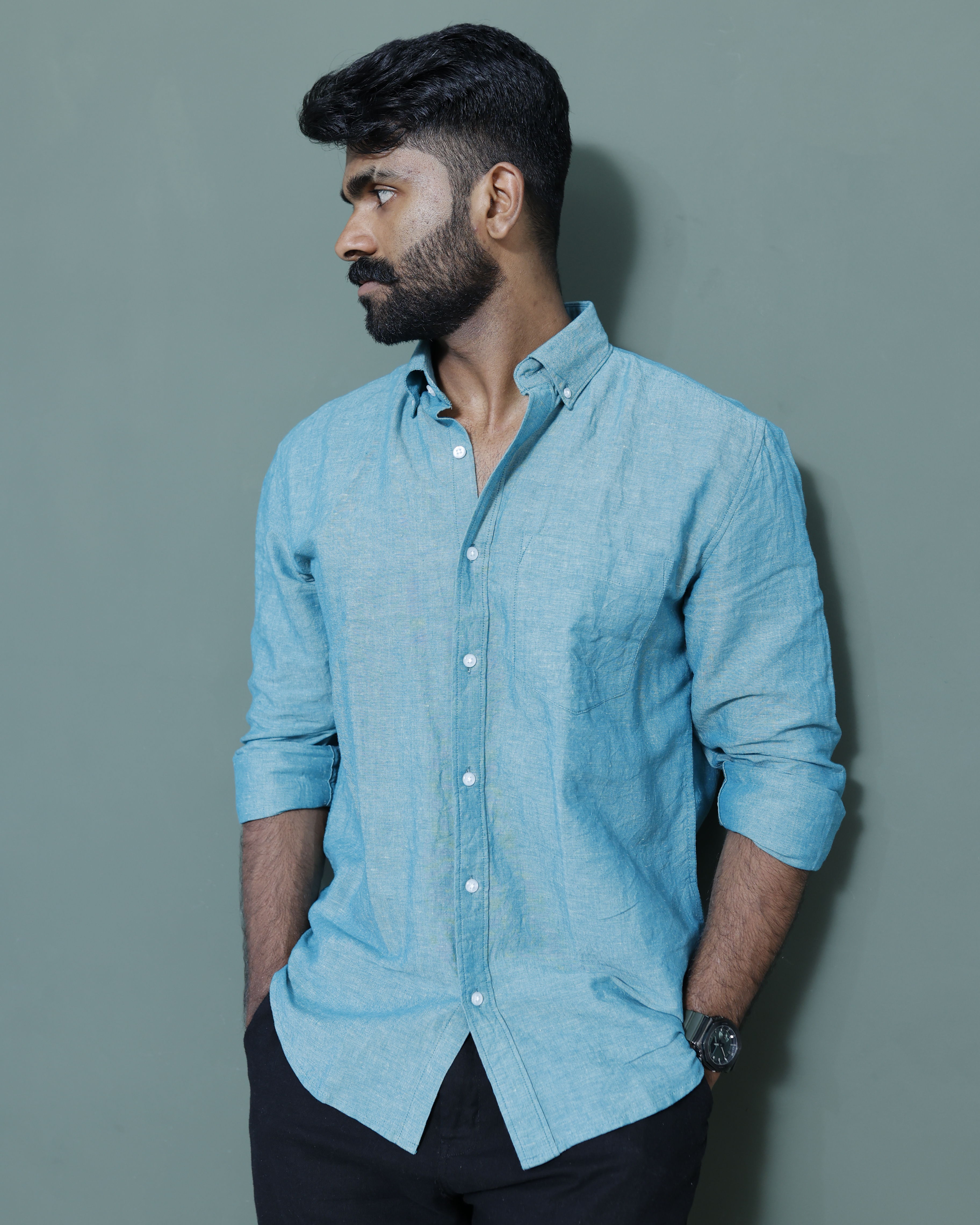 Essential Linen Coastal Green