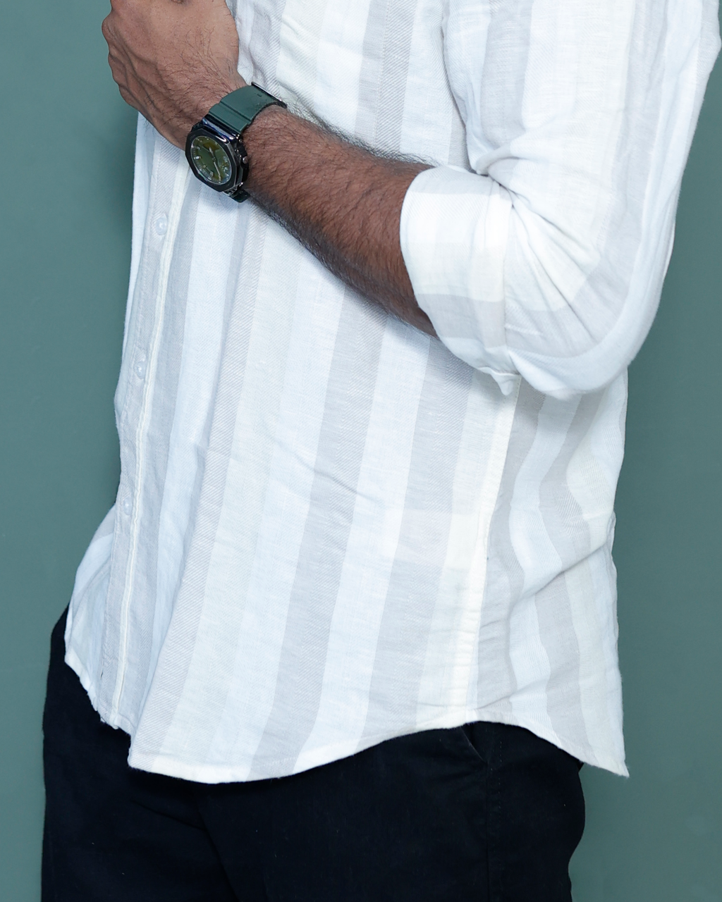 Essential Linen Ivory Stripe