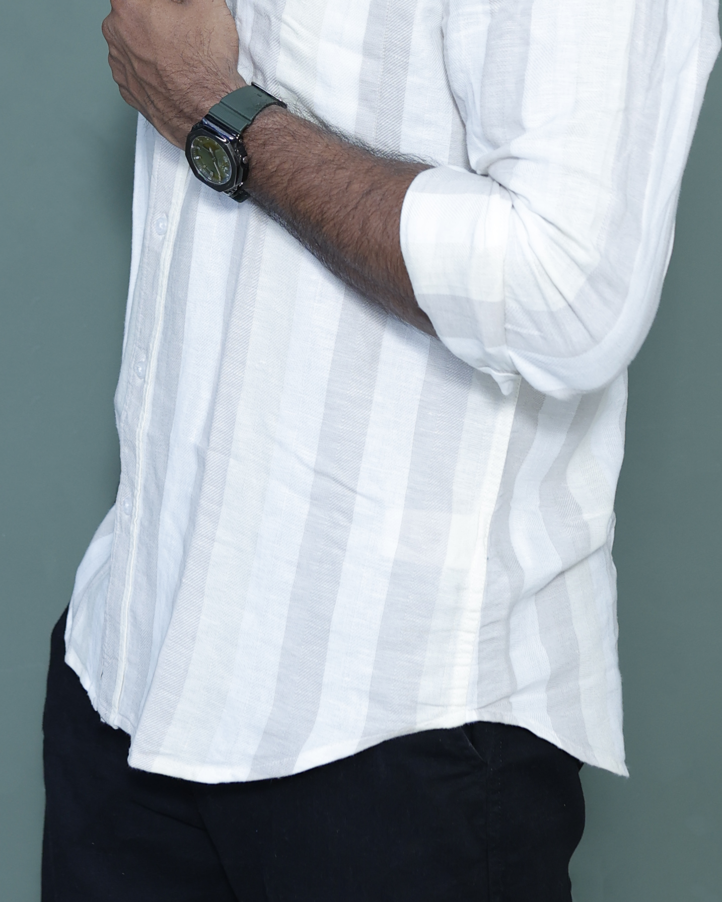 Essential Linen Ivory Stripe