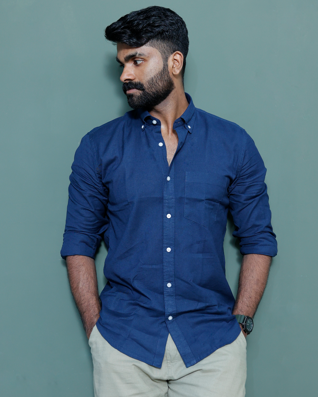 Essential Linen Midnight Navy