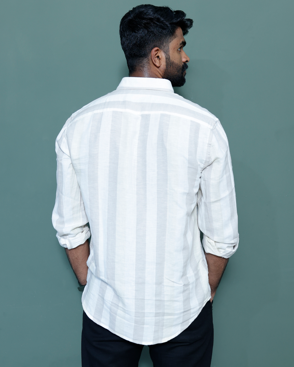 Essential Linen Ivory Stripe