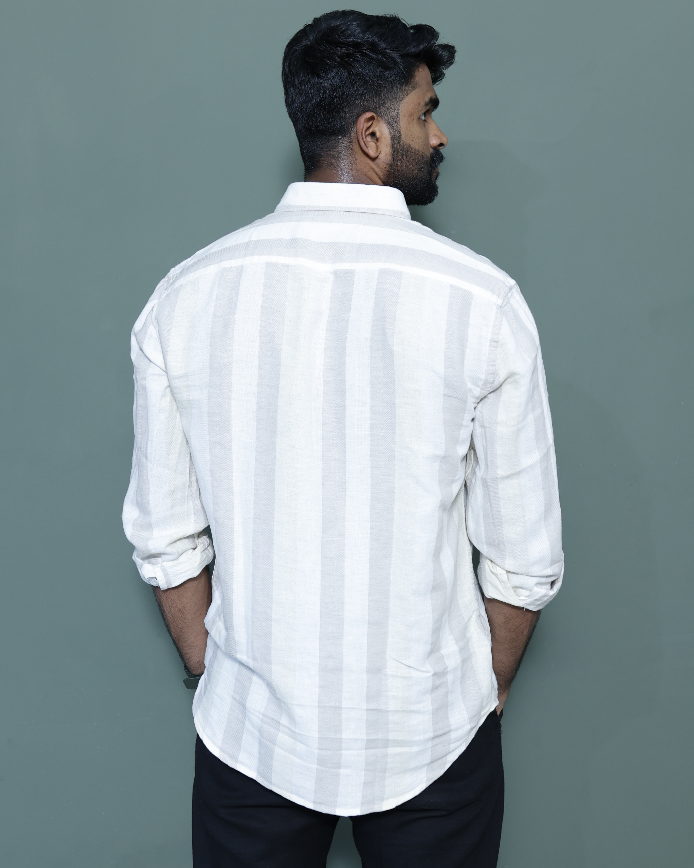Essential Linen Ivory Stripe