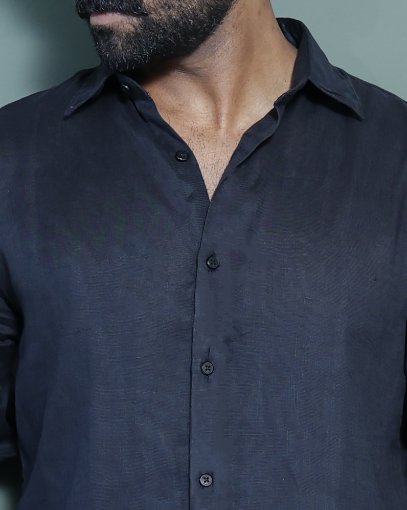 Signature Linen Midnight Black