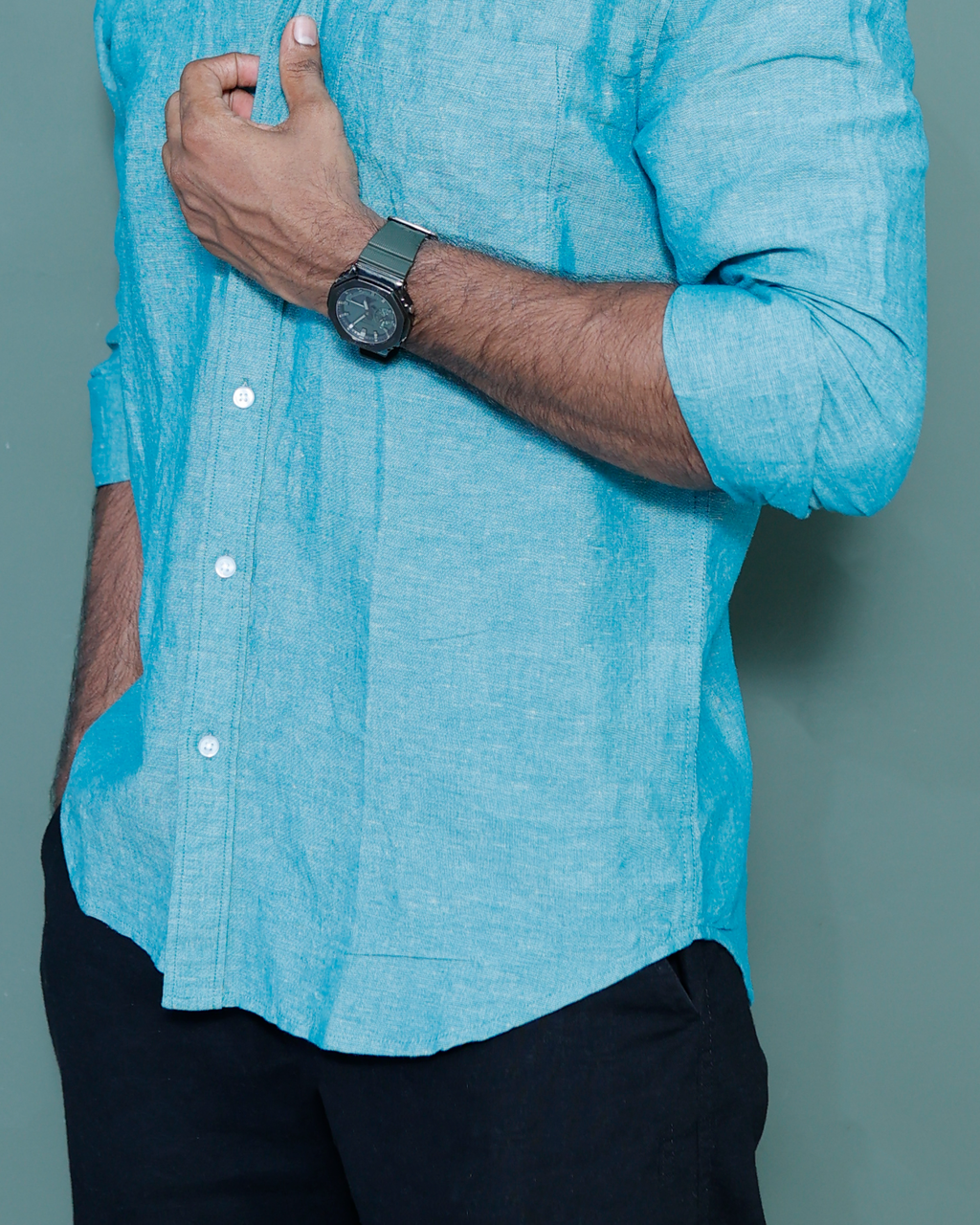 Essential Linen Coastal Green