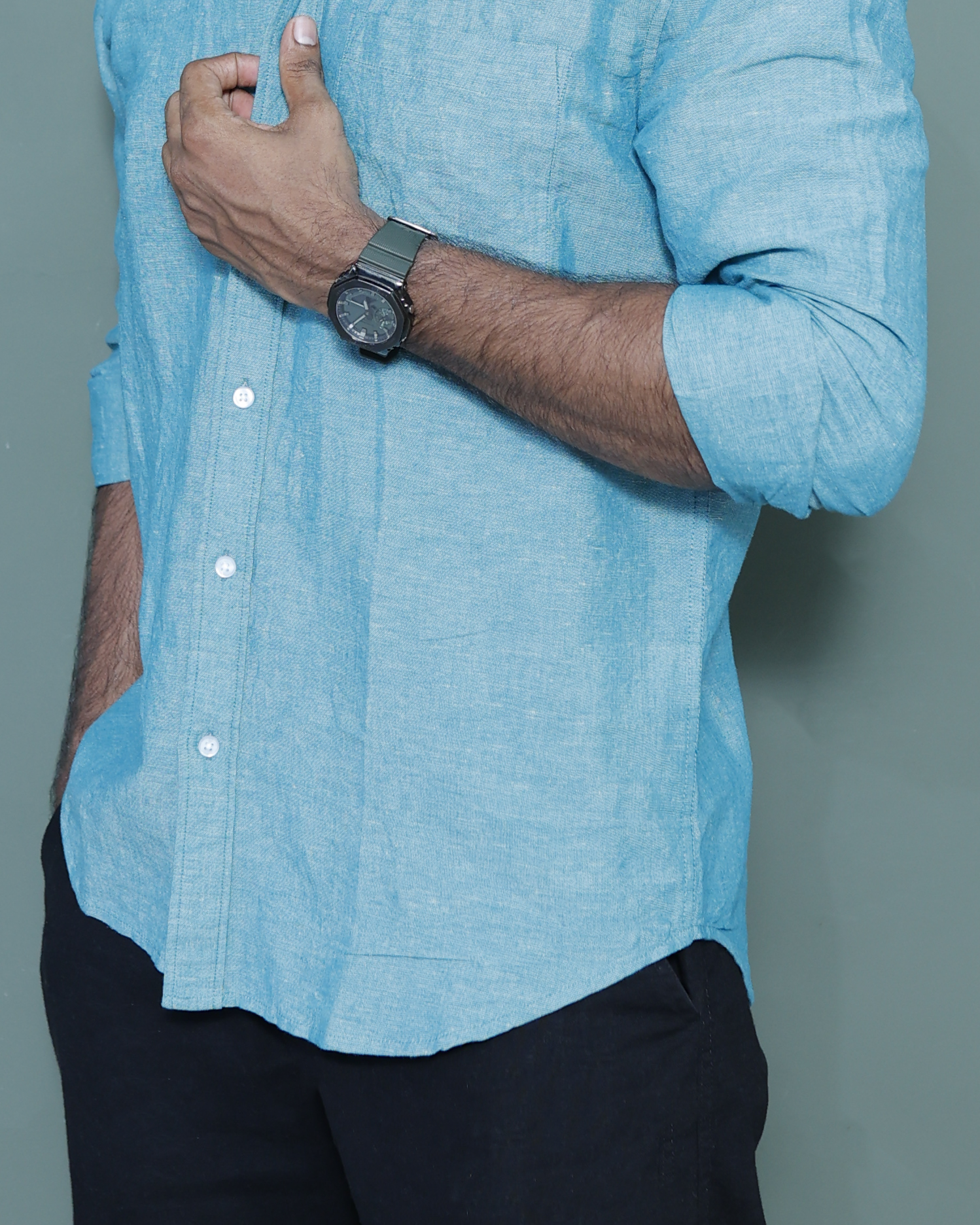 Essential Linen Coastal Green
